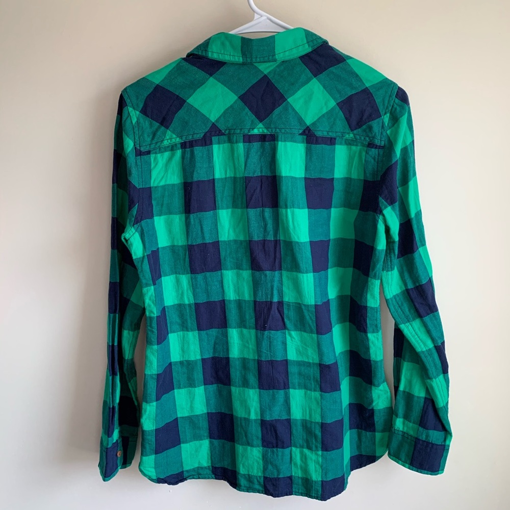 J Crew Shrunken Boy Shirt Buffalo Check Plaid - Picture 4 of 5